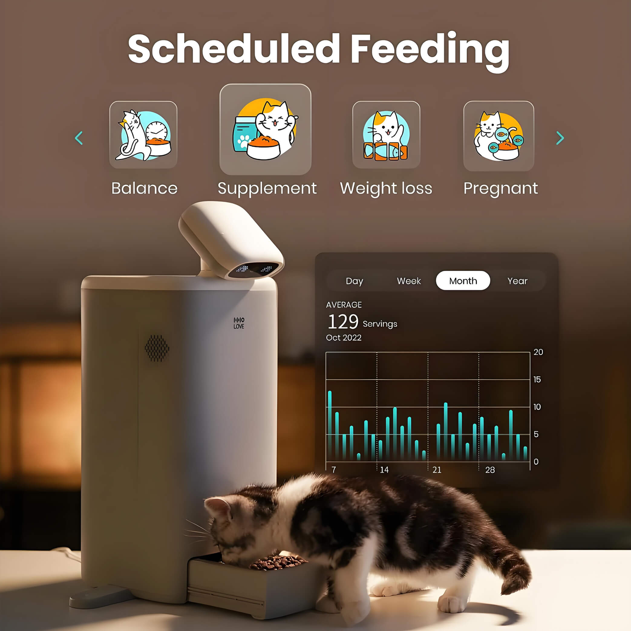 Eve Smart Butler Feeder Robot 2.5L